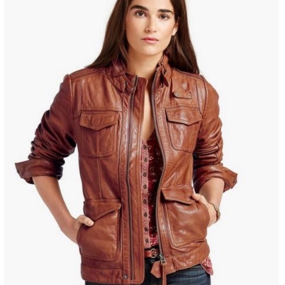 Lucky Brand Jackets & Blazers - Lucky Brand Endless Leather Jacket - Cognac